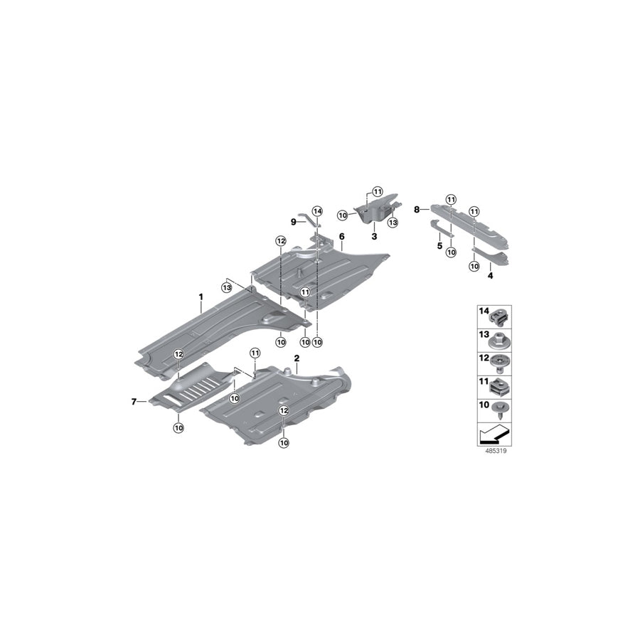 Genuine BMW 51757394809 Undershield For Tank, Left (Inc. X3) | ML Performance US Car Parts