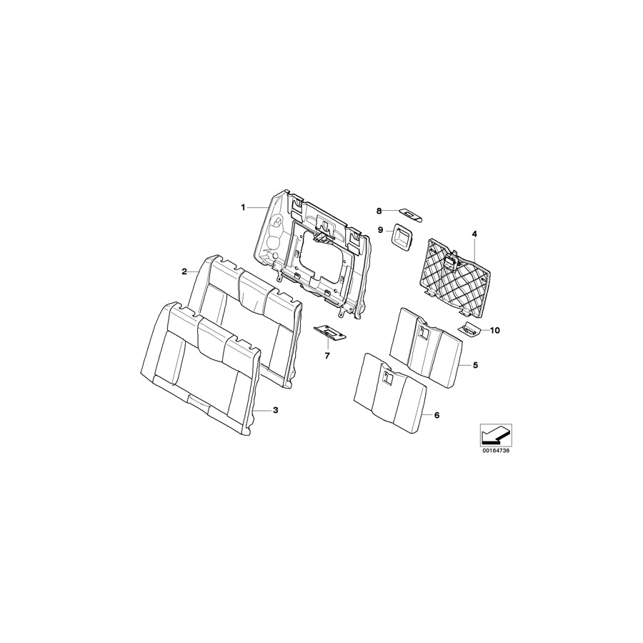 Genuine BMW 52209135549 E88 Backrest Upholstery (Inc. 120i, 128i & 135i) | ML Performance US Car Parts