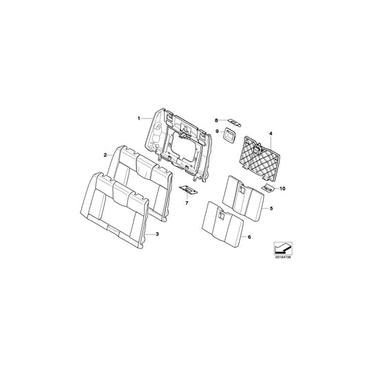 Genuine BMW 52209135549 E88 Backrest Upholstery (Inc. 120i, 128i & 135i) | ML Performance US Car Parts