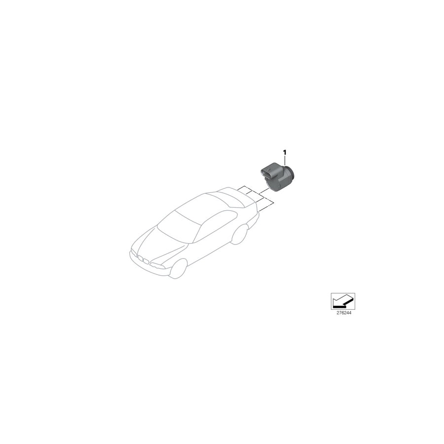 Genuine BMW 66206914783 E46 Ultrasonic Sensor, Steel Blue M372 (Inc. 316i, 318i & 320d) | ML Performance US Car Parts