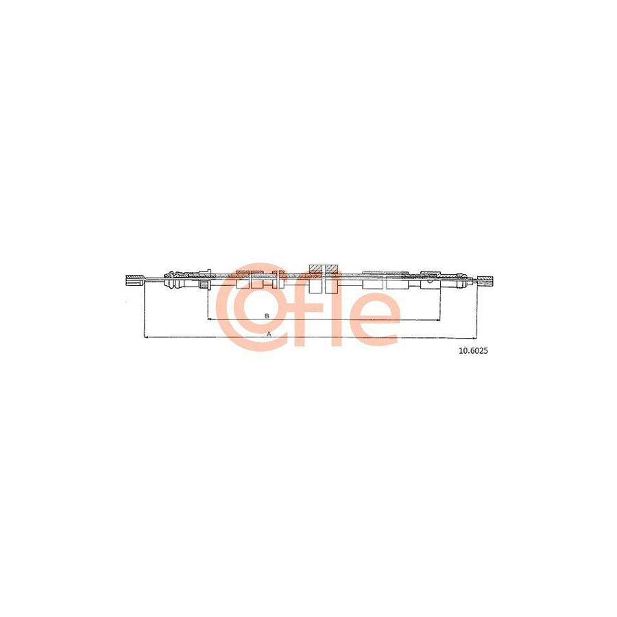 Cofle 10.5564 Hand Brake Cable For Ford Transit