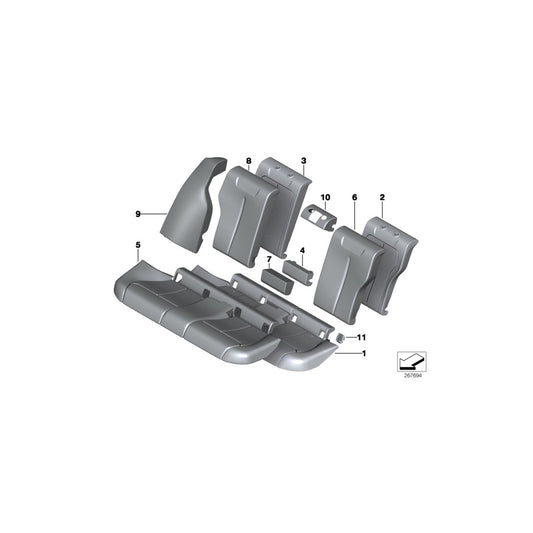 Genuine BMW 52207309821 F30 F30 Cover Backrest Leather Left VENETOBEIGE (Inc. 330d, 330dX & 335i) | ML Performance US Car Parts