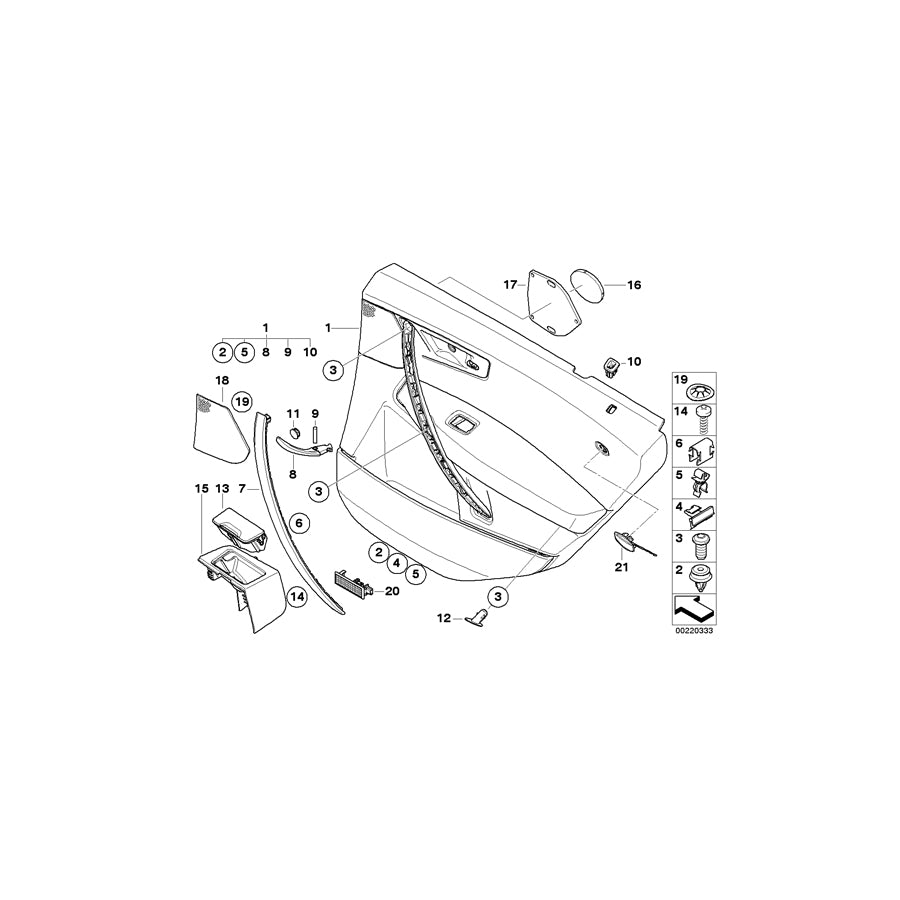 Genuine BMW 51423415597 E83 E83 Ashtray Box F Left Rear Door SCHWARZ (Inc. X3 1.8d, X3 2.5si & X3 3.0i) | ML Performance US Car Parts