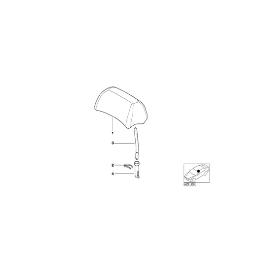 Genuine BMW 52207902141 E46 Headrest Leather SCHWARZ (Inc.  & M3) | ML Performance US Car Parts