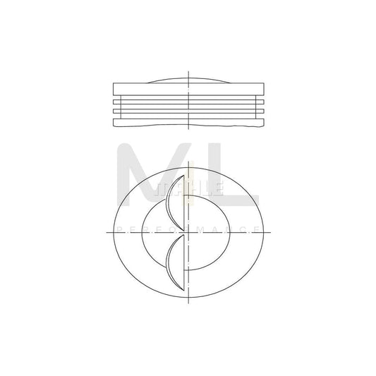 MAHLE ORIGINAL 007 80 01 Piston 86,4 mm, without cooling duct | ML Performance Car Parts