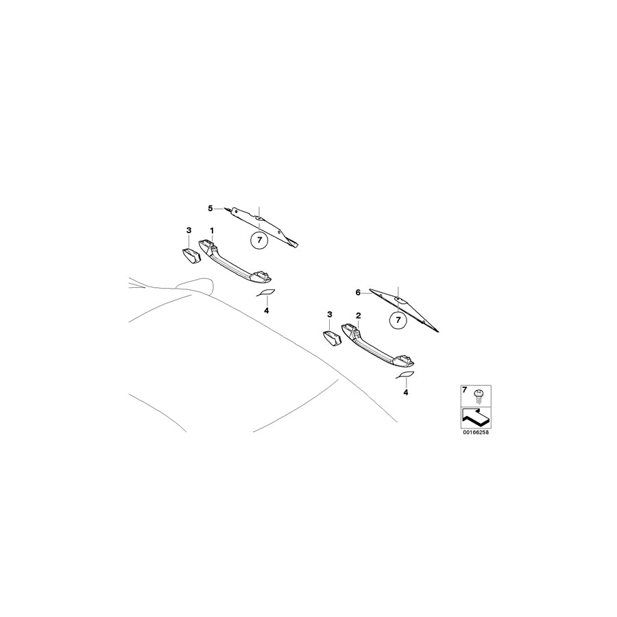 Genuine BMW 51168219061 E46 Bracket F Left Rear Handle Its (Inc. 316i 1.9, 320i & 318d) | ML Performance US Car Parts