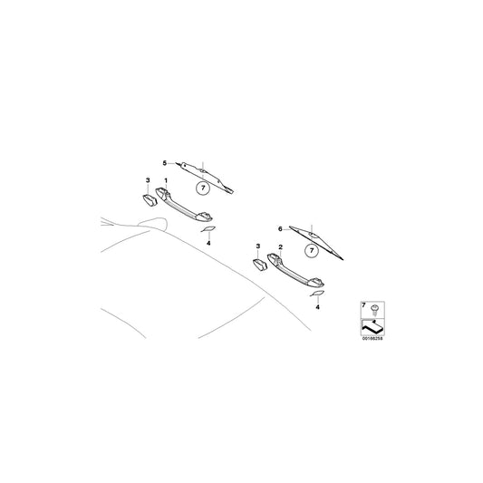 Genuine BMW 51168219061 E46 Bracket F Left Rear Handle Its (Inc. 316i 1.9, 320i & 318d) | ML Performance US Car Parts