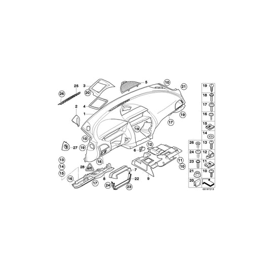 Genuine BMW 51457891233 E63 E64 Trim Panel Dashboard, Leather PORTLAND NATUR (Inc.  & M6) | ML Performance US Car Parts