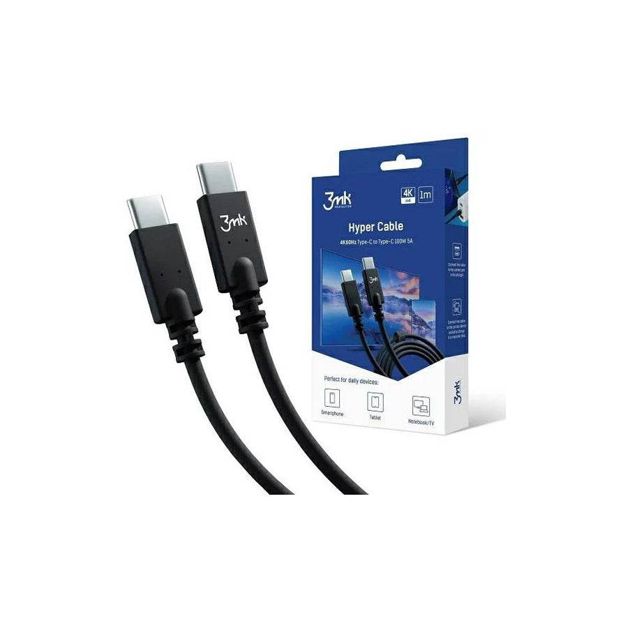 3MK Cable Usb-C To C 60W 3A - Hyper Silicone Cable