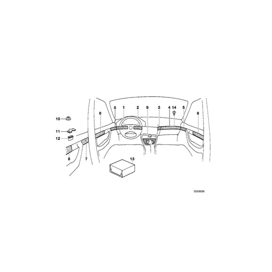 Genuine BMW 51451873559 E34 Clamp (Inc. 525td, 540i & 518g) | ML Performance US Car Parts