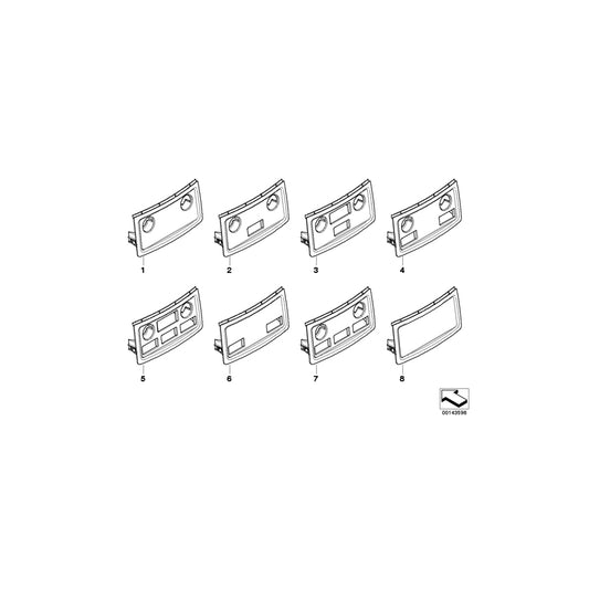 Genuine BMW 51169170192 E60 E61 Cover Poplar Woodgrain, Rear GRAU (Inc. 535d, 530xi & 540i) | ML Performance US