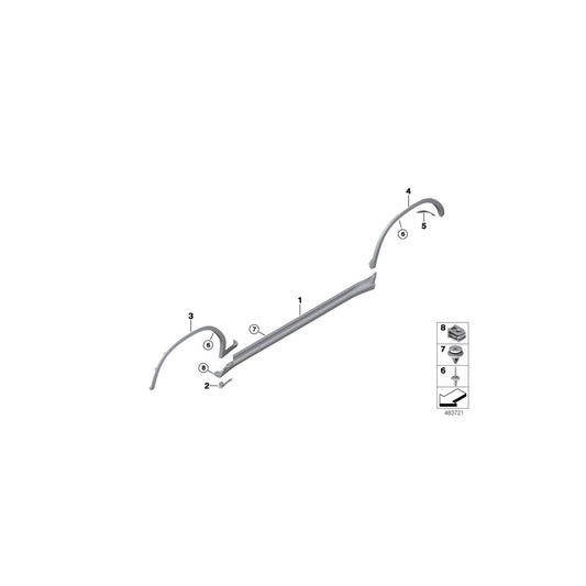 Genuine BMW 51777181678 G02 Wheel Arch Trim, Rear Right (Inc. X4) | ML Performance US Car Parts