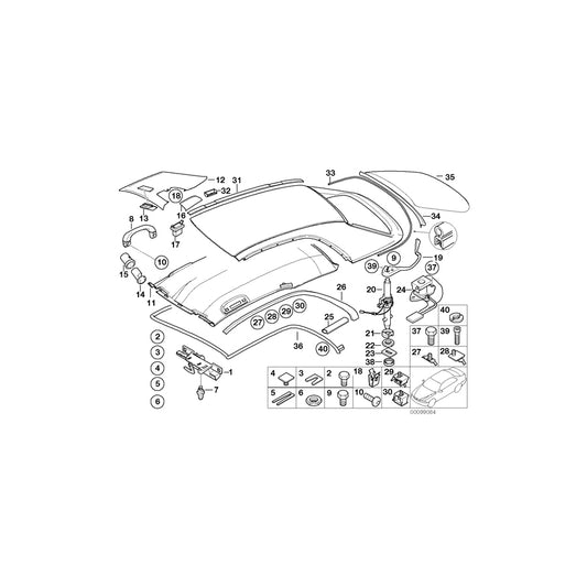 Genuine BMW 54218228926 E46 Lever Right (Inc. 320Ci, 325Ci & 320Cd) | ML Performance US Car Parts