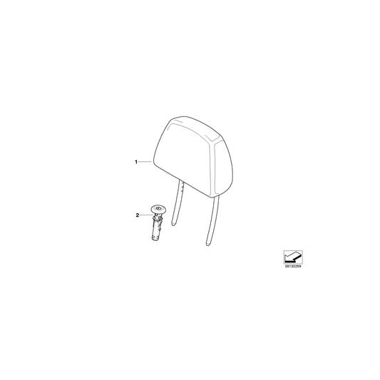 Genuine BMW 52107147481 E90 E91 Headrest Leather LEMON (Inc. 325d, 318d & 330xi) | ML Performance US Car Parts