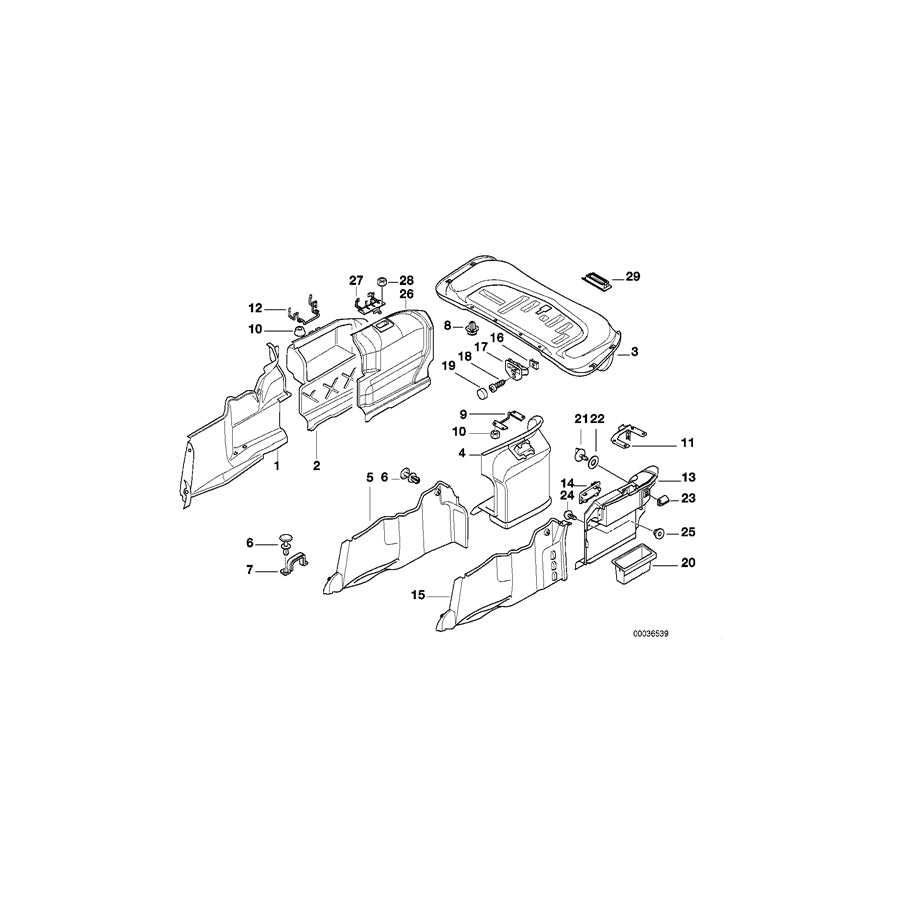 Genuine BMW 51478242324 E38 Rear Right Trunk Trim GRAPHIT (Inc. 740i, 728iL & 735iL) | ML Performance US Car Parts