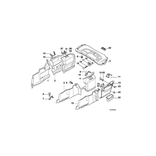 Genuine BMW 51478242324 E38 Rear Right Trunk Trim GRAPHIT (Inc. 740i, 728iL & 735iL) | ML Performance US Car Parts