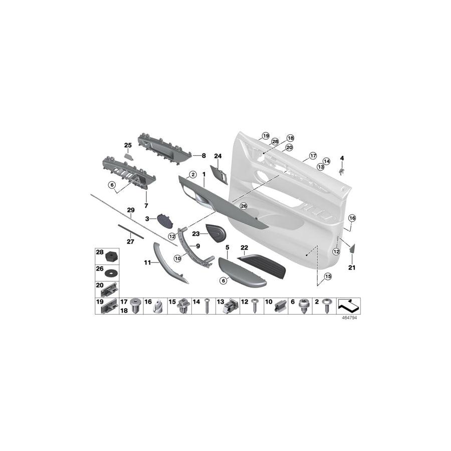 Genuine BMW 51417345543 F15 F16 Armrest, Left CANBERRABEIGE (Inc. X5 28iX, X6 30dX & X5 M50dX) | ML Performance US Car Parts