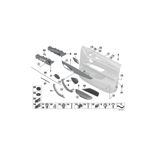 Genuine BMW 51417345543 F15 F16 Armrest, Left CANBERRABEIGE (Inc. X5 28iX, X6 30dX & X5 M50dX) | ML Performance US Car Parts