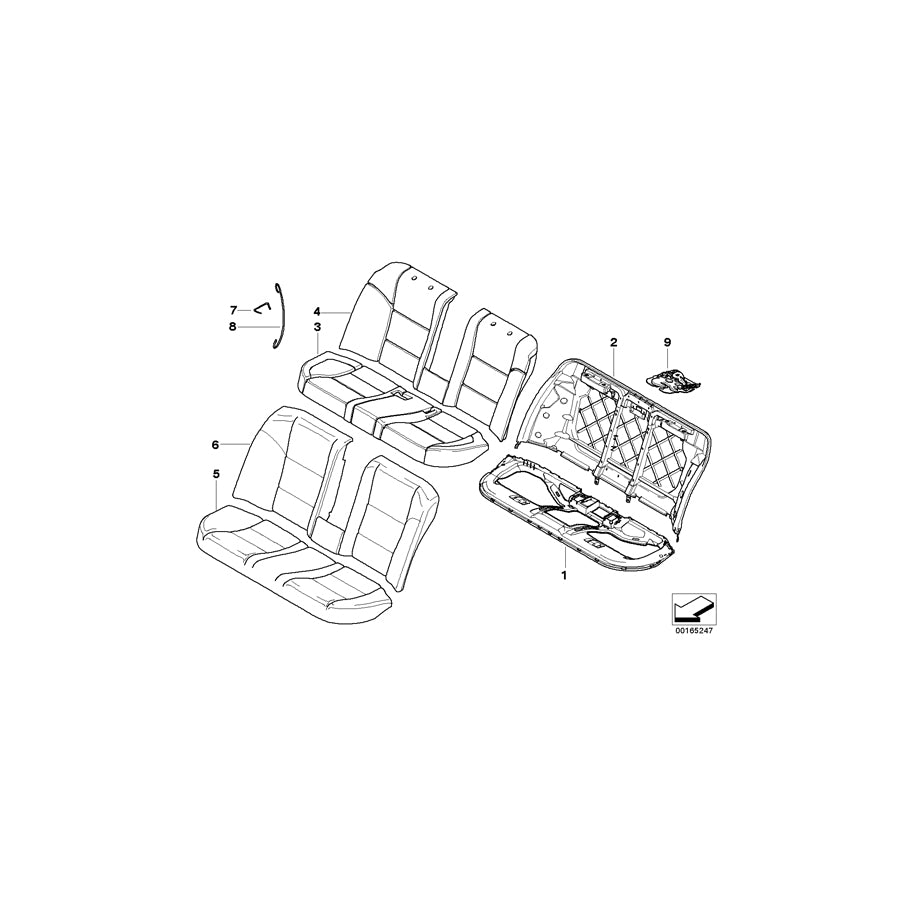 Genuine BMW 52207076498 E60 Seat Cover Leather TRÜFFELBRAUN (Inc. 523i, 550i & 520i) | ML Performance US Car Parts