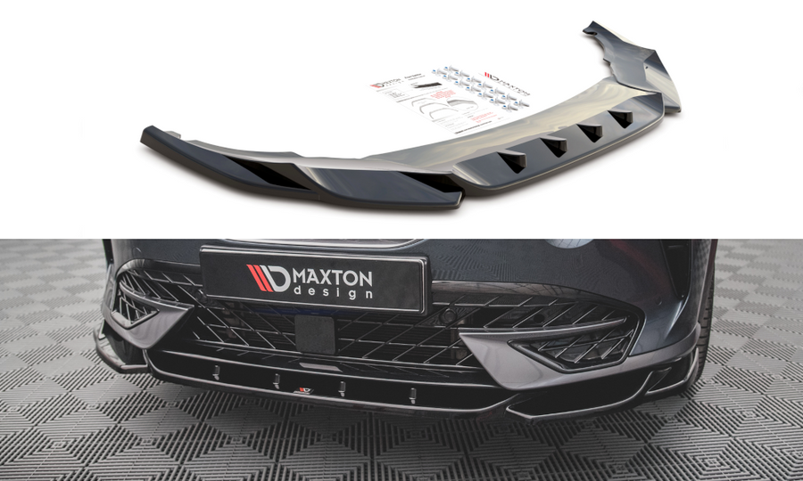 Maxton Design Gloss Black Front Splitter Seat Leon Mk1 (For Seat