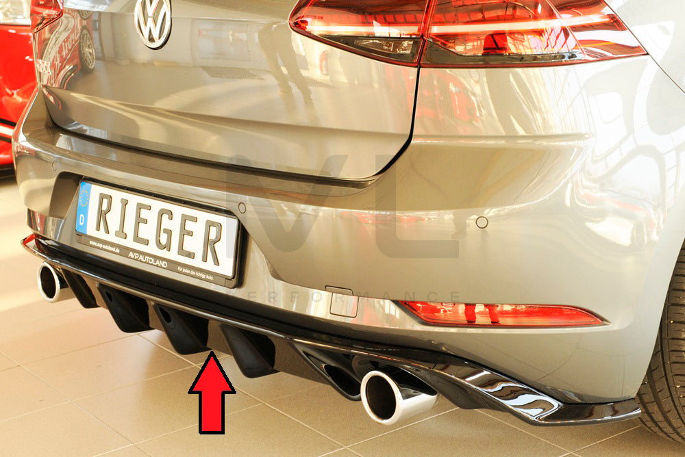 Rieger 00088160 VW Mk7 Golf GTI Rear Diffuser - Glossy Black – ML ...