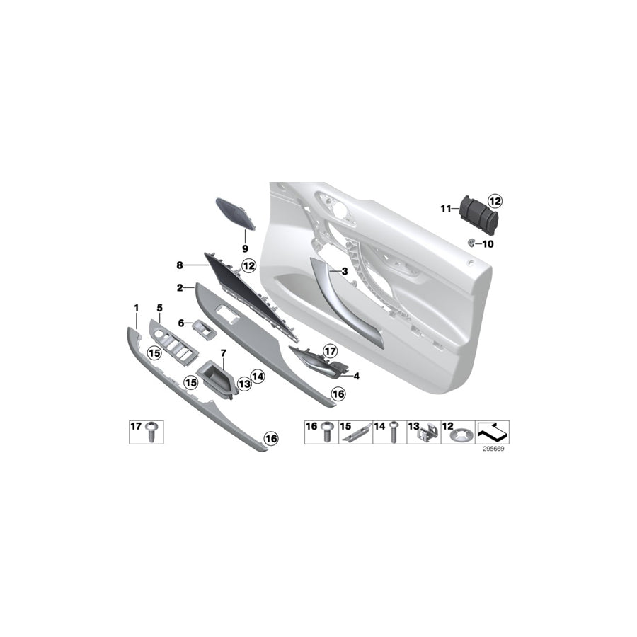 Genuine BMW 51417290289 F06 F06 Cover Loudspeaker Left ZIMTBRAUN (Inc. 640d, 650iX 4.0 & 650iX) | ML Performance US Car Parts