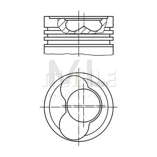 MAHLE ORIGINAL 030 65 02 Piston 80,01 mm, at steering cylinder, Axle stop on frame, with cooling duct, with piston ring carrier | ML Performance Car Parts