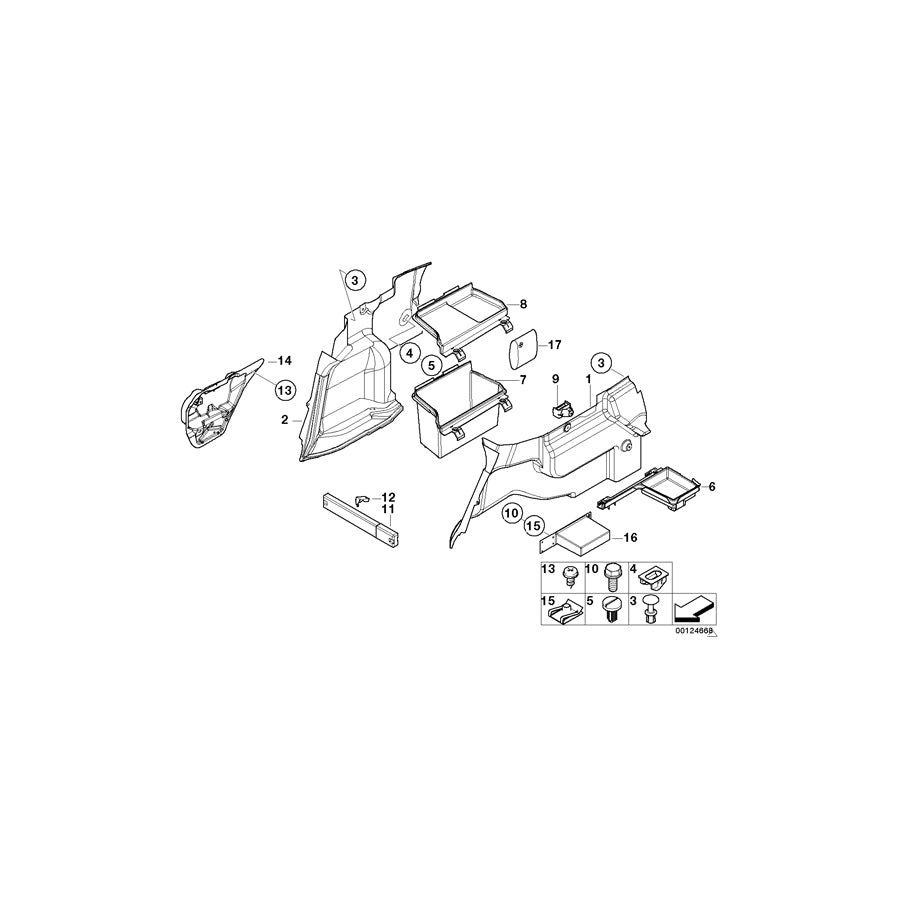 Genuine BMW 51488228988 E46 Inner Right Rear Cover (Inc. 318Ci, 330Ci & 320Cd) | ML Performance US Car Parts