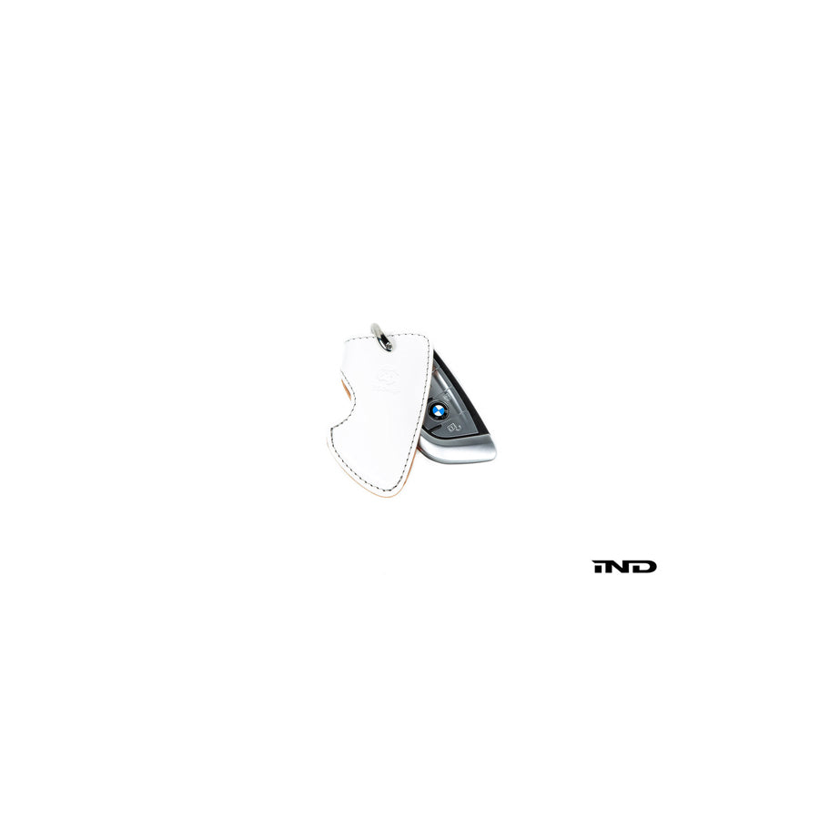 3D Design 7105-0131 Universal Black Leather Key Case (w/ Blue Stitching) - Type C