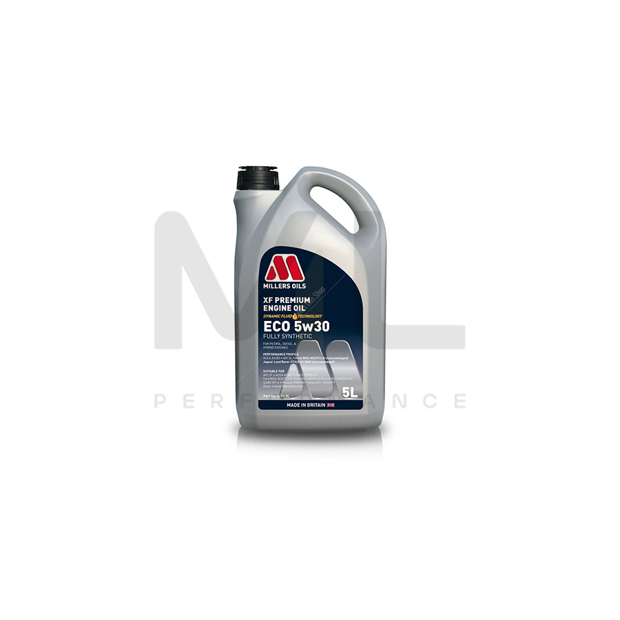 Millers Oils XF Premium ECO 5W-30 Fully Synthetic Engine Oil 5l | Engine Oil | ML Car Parts UK | ML Performance