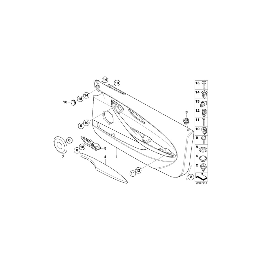 Genuine BMW 51416974171 E63 E64 Soft Pad Armrest, Door Left SCHWARZ (Inc. 635d, 650i & 645Ci) | ML Performance US Car Parts