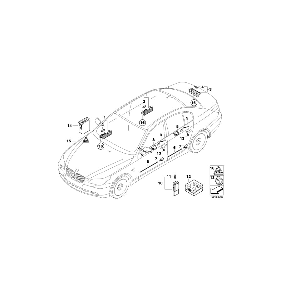 Genuine BMW 63316983039 E83 E61 E60 Led Module For Door Opener (Inc. 525d, 528i & X3 2.0i) | ML Performance US Car Parts