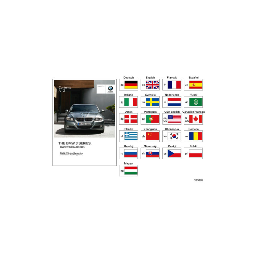 Genuine BMW 01410012926 E90 E91 Owner'S Manual E90, E91 W/O Idrive EN US, MJ 2007 (Inc. 328xi, 323i & 328i) | ML Performance US Car Parts