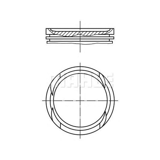 MAHLE ORIGINAL 009 76 02 Piston 82,6 mm, with piston rings | ML Performance Car Parts