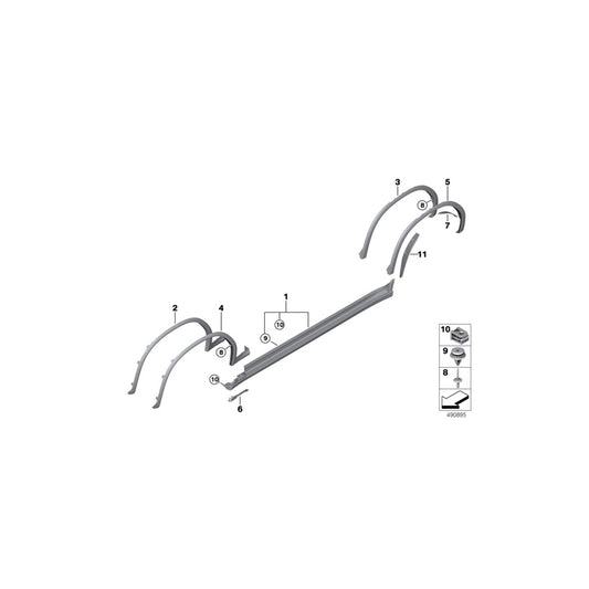 Genuine BMW 51778090925 G02 Flaired Wheel Arch, Rear Left (Inc. X4) | ML Performance US Car Parts