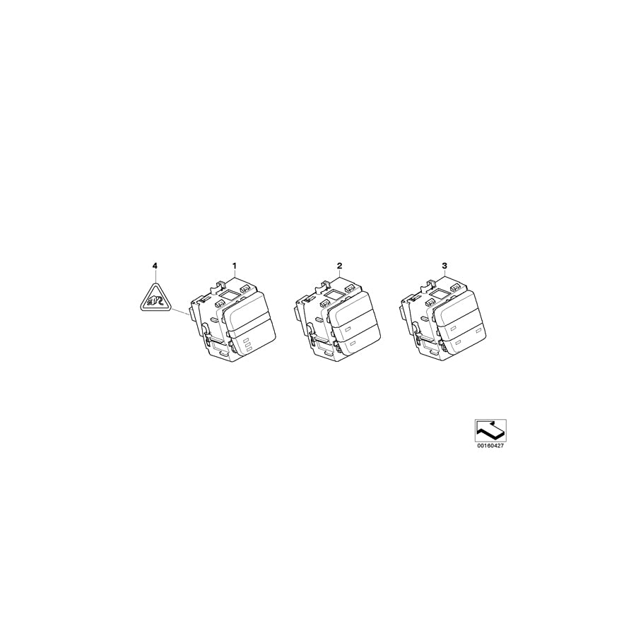 Genuine BMW 61319159058 E60 E61 Switch Center, C. Console, Switch Block (Inc.  & M5) | ML Performance US Car Parts