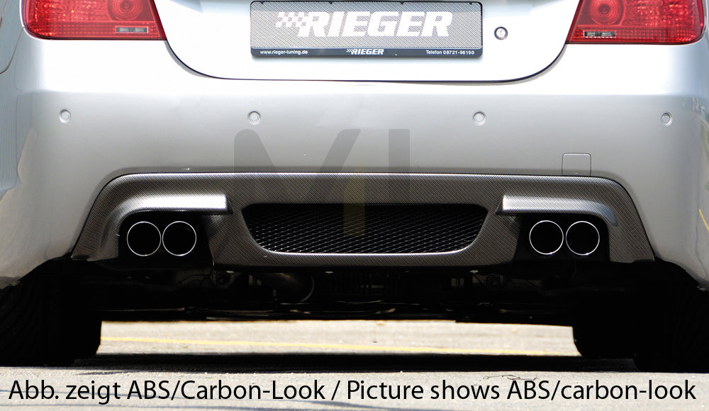 Rieger 00053605 BMW 5 Series E60 E61 Rear Diffuser - Matte Black – ML ...