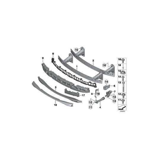 Genuine BMW 51117301321 E82 E88 Vertical Brace, Left FGS (Inc. 125i, 118i & 120d) | ML Performance US Car Parts