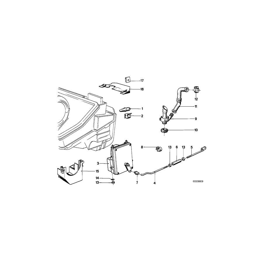Genuine BMW 64111368449 E23 Outside Temperature Sensor (Inc. 735i, 732i & 733i) | ML Performance US Car Parts