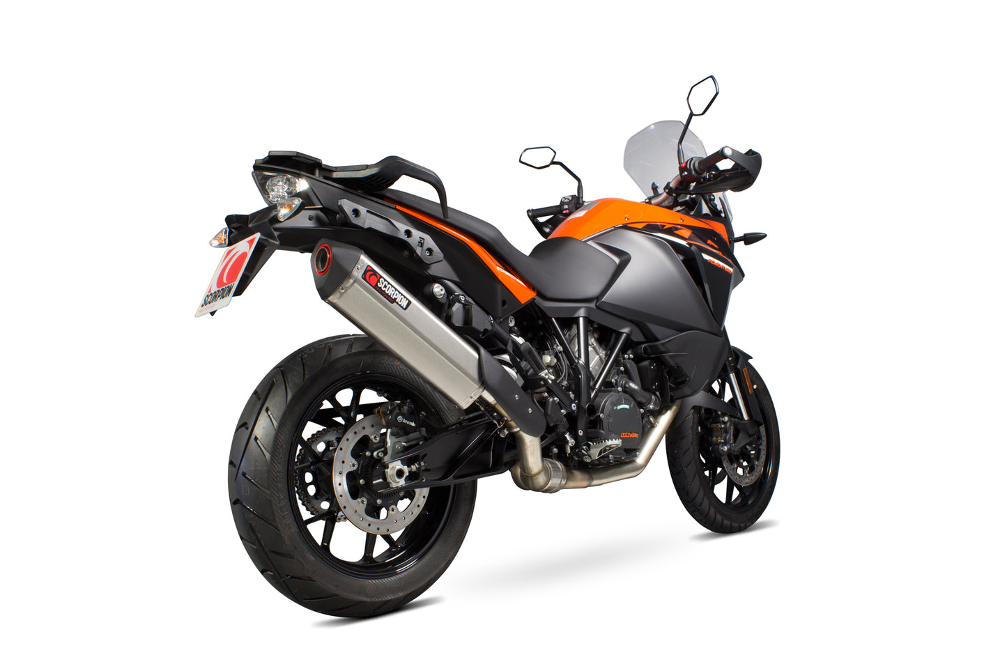 Scorpion RKT85SEO KTM 1090 Adventure Serket Parallel Slip-On - Brushed Stainless Steel Sleeve | ML Performance US US