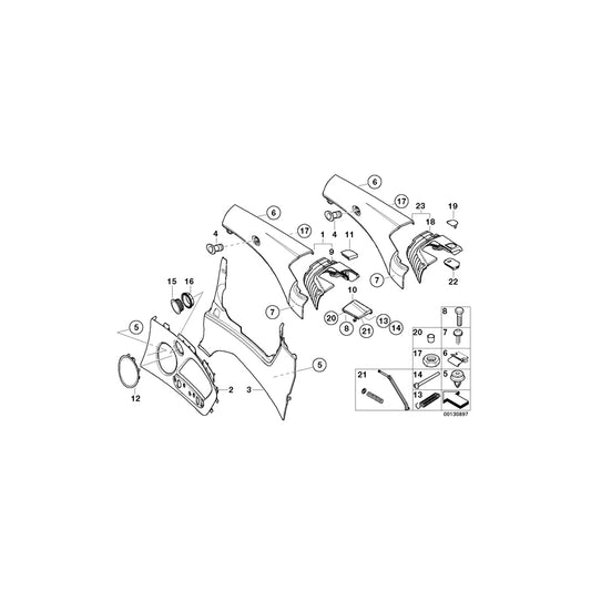 Genuine BMW 65136953964 E46 Tweeter Stereo HELLGRAU (Inc. M3, 323Ci & 320Cd) | ML Performance US Car Parts