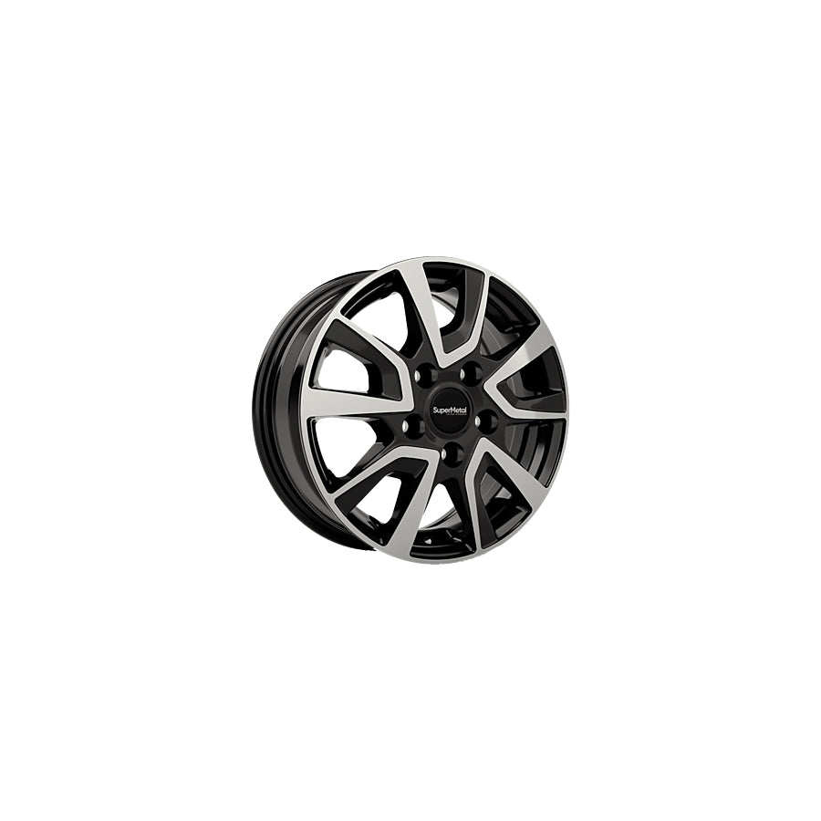 SuperMetal Vault 6x15 ET68 44033 Black Glossy Polished Wheel ML