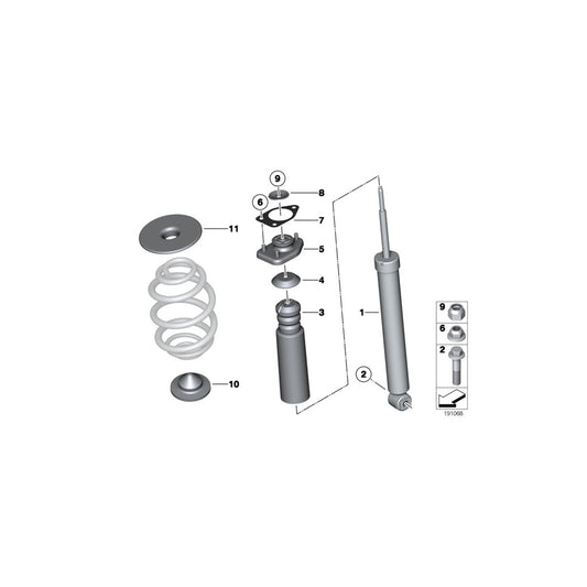 Genuine BMW 33526796441 E89 Shock Absorber, Rear (Inc. Z4 18i, Z4 23i & Z4 30i) | ML Performance US Car Parts