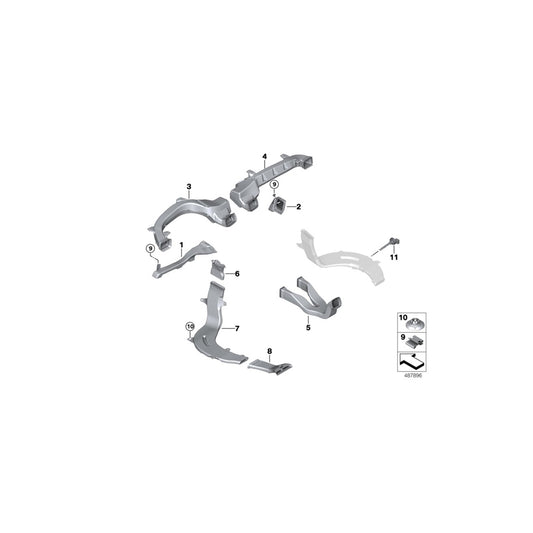 Genuine BMW 64229363482 G02 G01 Footwell Vent Duct, Left (Inc. X4 M40iX & X3) | ML Performance US Car Parts