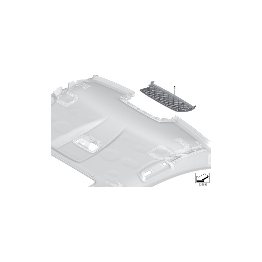 Genuine BMW 51447975736 F01 F04 Cover, Brake Light, Alcantara CHAMPAGNER (Inc. 740d, ALPINA B7L & 760Li) | ML Performance US Car Parts