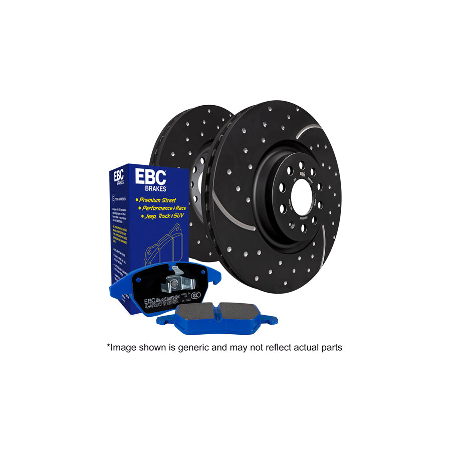EBC PD14KR036 BMW E39 Bluestuff Rear Brake Pad & GD Disc Kit - ATE Caliper 1 | ML Performance US Car Parts