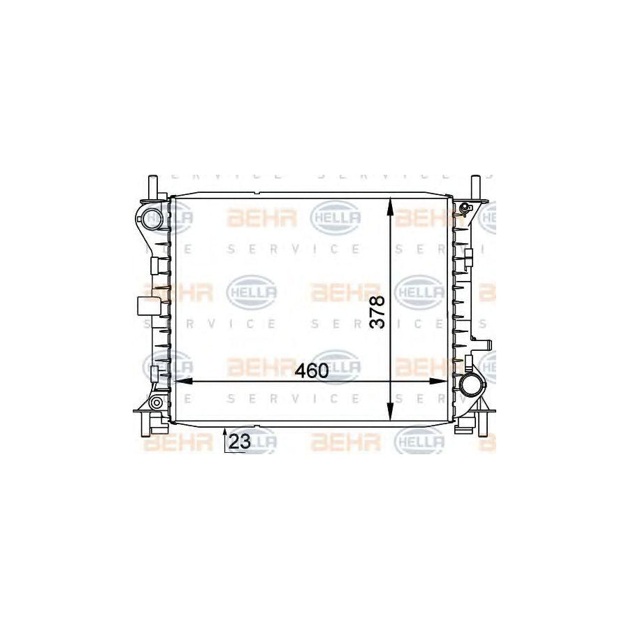 Hella 8MK 376 754-771 Engine Radiator For Ford Focus