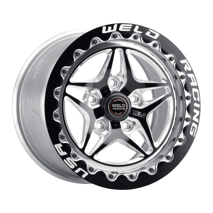 Weld 81MP510N75G S81 Beadlock Wheel 15x10 5x120 ET51 BS7.5 Polished Center - Polished Shell