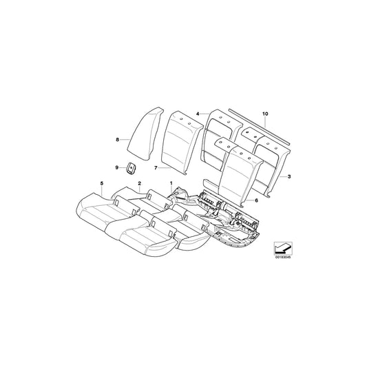 Genuine BMW 52207146877 E90 E91 Seat Cover Cloth GRAU (Inc. 330xi, 318i & 325xi) | ML Performance US Car Parts