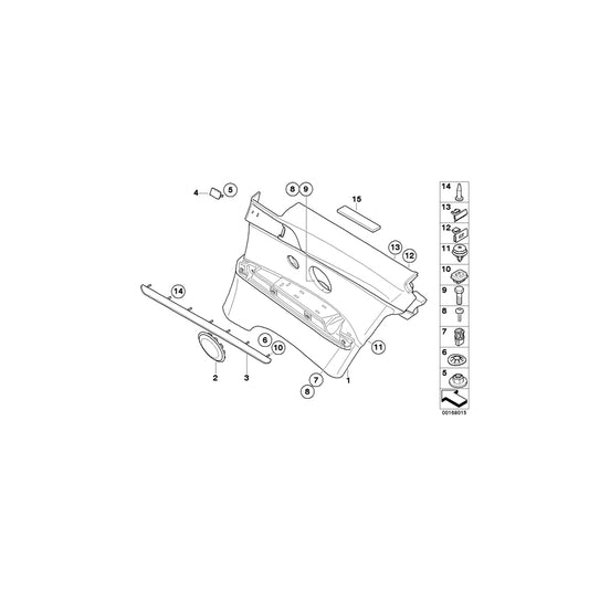 Genuine BMW 51439165950 E92 E92 Lateral Trim Panel Leather Rear Right CREAMBEIGE (Inc. 325i, 335i & 325xi) | ML Performance US Car Parts